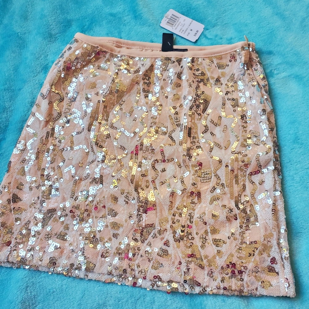 NWT Windsor Pink Blush Sparkle Mini Skirt